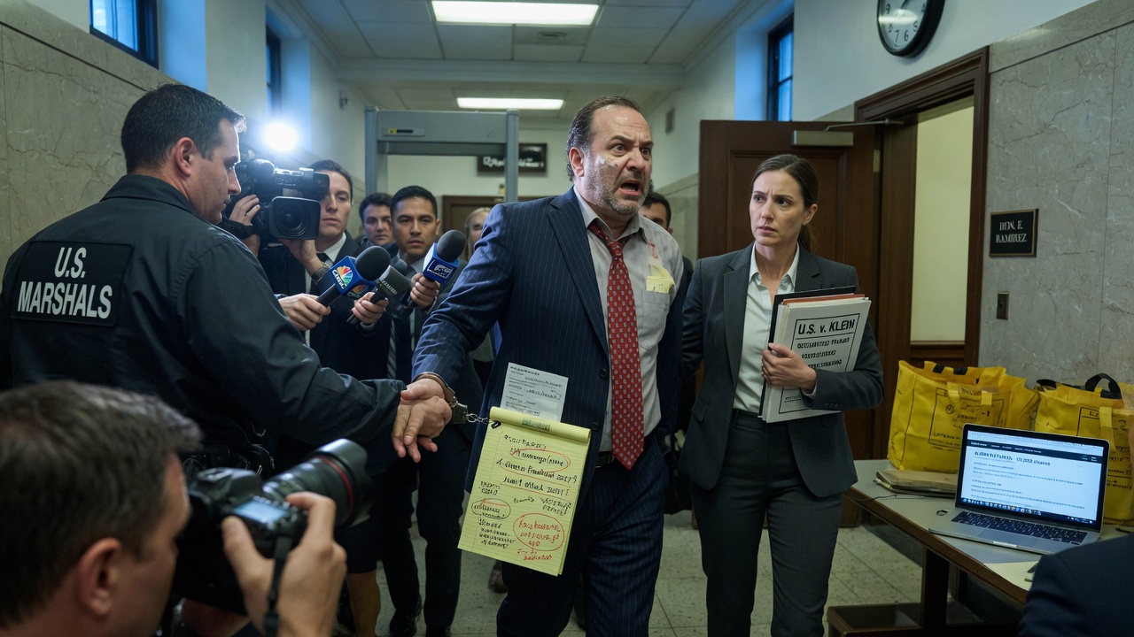 A cartoon George Santos in a trading pit, holding a betting slip that says 'I KNOW WHAT I'M ABOUT TO SAY.'
