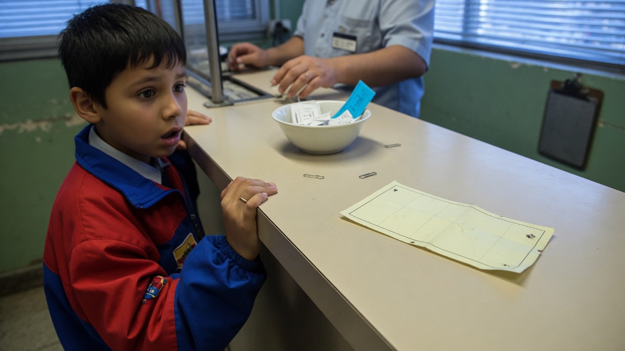 A service counter with a small bowl and a printed ticket, no readable text, shot like a press photo.
